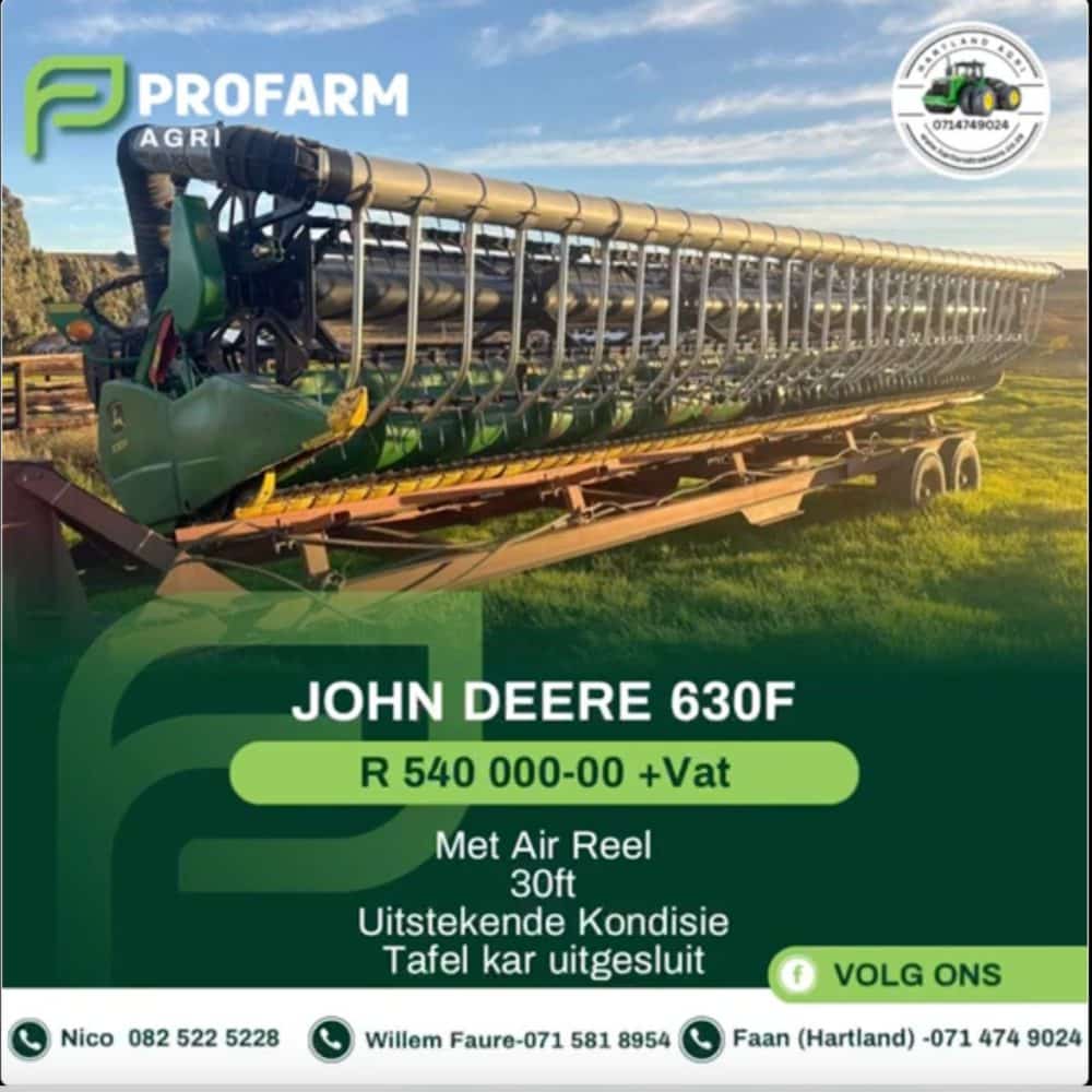 John Deere 630F with Air Reel